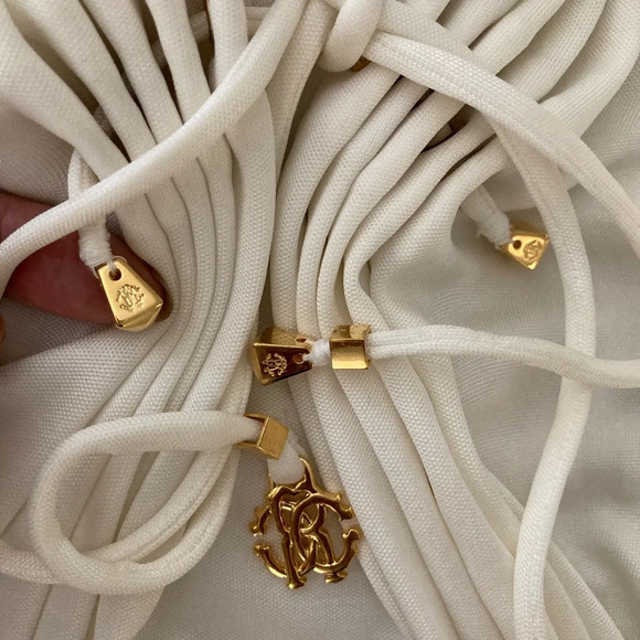 Roberto Cavalli Off White Sleeves Top Medium - Picture 7 of 11